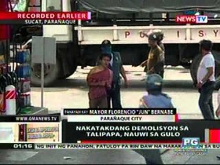 OC: Demolisyon ng talipapa sa Paranaque,   nauwi sa gulo