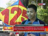 BT: Saranggola, pinalipad ng mga militante para ipanawagan ang P125 wage increase