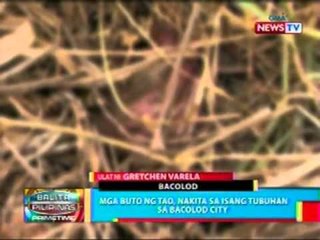 BP: Mga buto ng tao, nakita sa   isang tubuhan sa Bacolod city