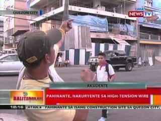 BT: Pahinante, nakuryente sa   high-tension wire