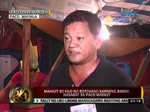 24 Oras: Mahigit 80 kilo ng botchang karneng baboy, nasabat sa Paco Market