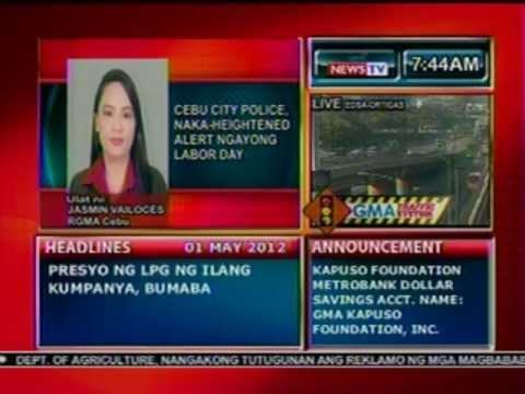 DB: Cebu City Police, naka-heightened alert ngayong Labor Day (050112)