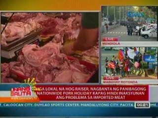 UB: Mga lokal na hog raiser, nagbanta ng panibagong nationwide pork holiday (050112)