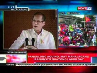 NTL:  PNoy, may mahalagang iaanunsyo ngayong   Labor Day