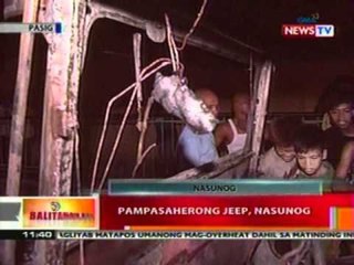 BT: Pampasaherong jeep sa Pasig, nasunog