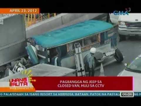 UB: Pagbangga ng jeep sa closed van sa Skyway, huli sa CCTV (043012)