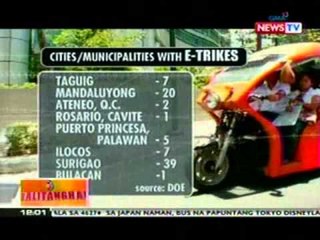 BT: Mga electric tricycle, sinimulan nang   ipasada sa ilang pangunahing kalsada