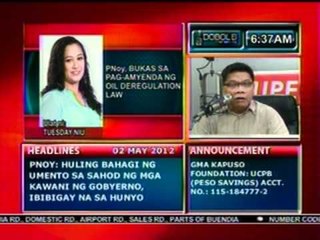 DB: PNoy, bukas sa pag-amyenda ng oil   deregulation law