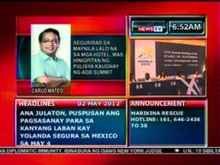 DB: Seguridad sa Maynila lalo na sa   mga hotel, mas hinigpitan ng   pulisya kaugnay sa ADB summit