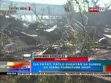 NTG: Isa patay, tatlo sugatan sa   sunog sa isang furniture shop