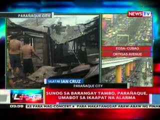 NTL:  Sunog sa Barangay Tambo, Parañaque,   umabot sa ikaapat na alarma