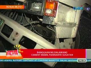 UB: Bangaan ng dalawang cement mixer, pahinante sugatan