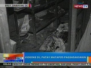 NTG: Videoke DJ, patay matapos pagsasaksakin sa Brgy. Damayan, QC (050812)