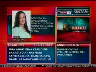 DB: Desisyon sa impeachment trial ni Corona, 'di raw inihahabol para sa SONA ni PNoy (050812)
