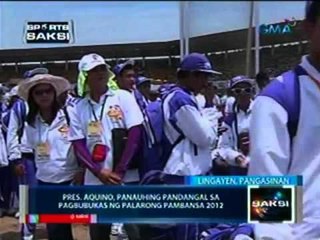 Saksi: Pres. Aquino, panauhing pandangal sa pagbubukas ng Palarong Pambasa 2012