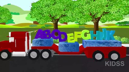 ABCD truck Songs For Kids | ABCD Trucks | Latest Popular 3D Animated Alphabet Songs For Kids