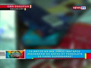 BP: 16-anyos na ina, hinuli matapos magnakaw ng gatas at tsokolate sa 1 supermarket