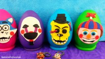 Five Nights at Freddys Playdoh Surprise Eggs Golden Freddy Balloon Boy Puppet Candy FNAF Toys