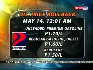 BT: Oil price rollback (May 14, 2012)