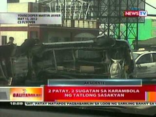 Download Video: BT: 2 patay, 2 sugatan sa karambola ng 3   sasakyan sa C5 Flyover