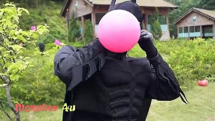 #Spiderman vs Venom Prank Poo Colored Balls! Batman Superheroes in Real Life Fun Battle