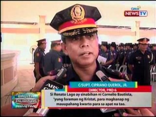 BP: Suspek sa pagpaslang sa vice   Mayor ng Mambusao, Capiz,   natukoy na ng pulisya