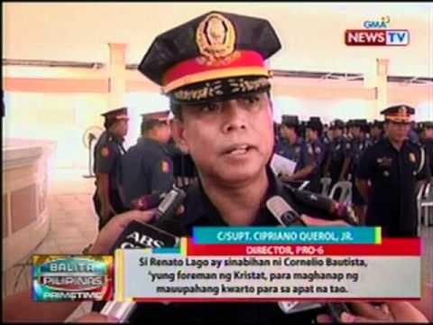 BP: Suspek sa pagpaslang sa vice Mayor ng Mambusao, Capiz, natukoy na ng pulisya