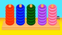 Learn Colours with Color Rings Game - Learn Colors for Toddlers - Fun Educational Videos