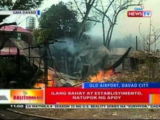 BT: Ilang bahay at establisyimento sa Davao,   natupok ng apoy