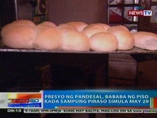 NTG: Presyo ng pandesal, bababa ng P1 kada 10 piraso simula May 29 (051512)