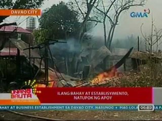 UB: Ilang bahay at establisyimento sa Davao City, natupok ng apoy (051512)