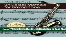 Read Universal Method for Saxophone Popular Collection