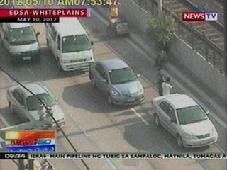 NTG: Karambola ng 3 sasakyan sa EDSA-White Plains, kuha sa CCTV (051712)