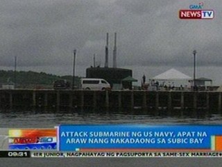 NTG: Attack submarine ng US Navy, 4 na araw nang nakadaong sa Subic bay (051712)