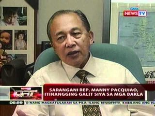 QRT: Sarangani Rep. Pacquiao, itinangging galit   siya sa mga bakla