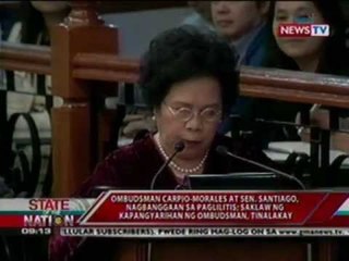 SONA: Ombudsman Morales at Sen. Santiago, nagbanggaan sa paglilitis