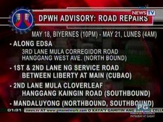 OC: DPWH Advisory road repairs (May 18-21, 2012)