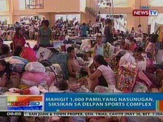 NTG: Mahigit 1,000 pamilyang nasunugan sa Isla Puting Bato, siksikan sa Delpan Sports Complex