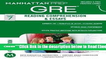 Read GRE Reading Comprehension   Essays (Manhattan Prep GRE Strategy Guides) Best Collection
