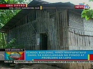 BP: School building sa Davao, hindi maipapatayo dahil sa kulang ang pondo at problema sa lupa