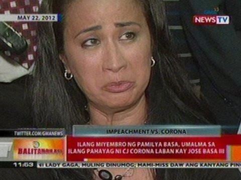 BT: Ilang miyembro ng pamilya Basa, umalma sa ilang pahayag ni CJ Corona vs Jose Basa III