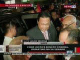 OC: Update sa pagdating ni CJ Corona sa senado