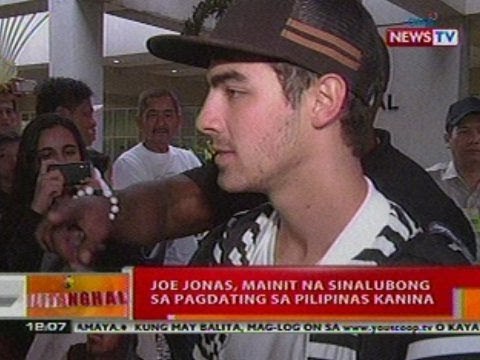 BT: Joe Jonas, mainit na sinalubong sa pagdating sa Pilipinas kanina