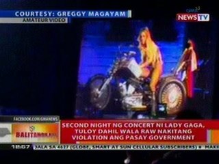 BT: 2nd night ng concert ni Lady Gaga, tuloy dahil walang nakitang violation ang pasay gov't