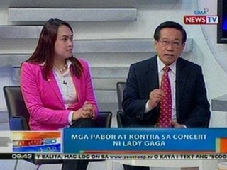 NTG: Mga pabor at kontra sa concert ni Lady Gaga (052212)