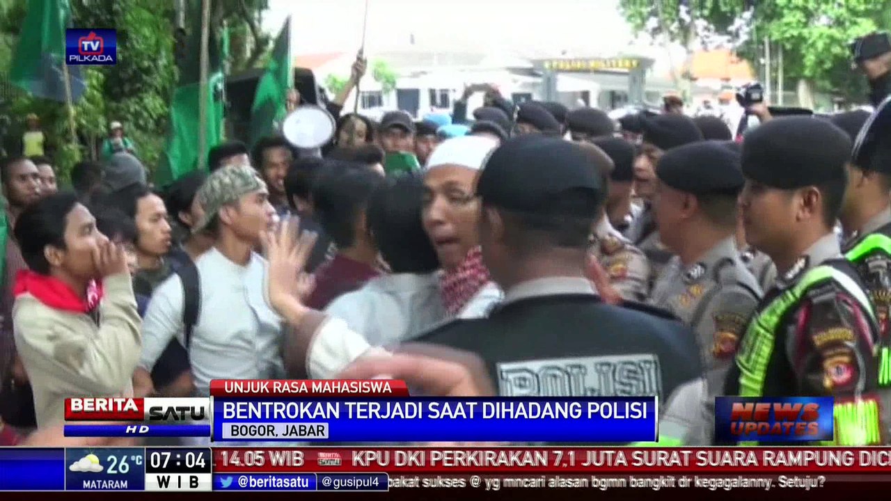 Unjuk Rasa Mahasiswa di Istana Bogor Diwarnai Bentrokan