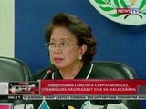 QRT: Ombudsman Conchita Morales, itinangging   nagpagamit siya sa Malacañang