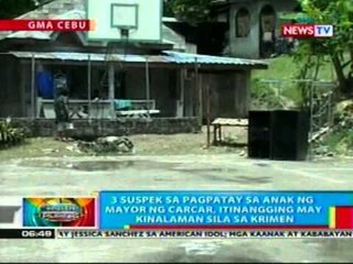 BP: 3 suspek sa pagpatay sa anak ng mayor ng Carcar, itinangging may kinalaman sila sa krimen