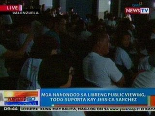 NTG: Mga manonood sa libreng public viewing sa Valenzuela, todo-suporta kay Jessica Sanchez (052412)
