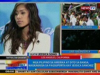 NTG: Mga Pinoy sa Amerika at dito sa bansa, nagkakaisa sa pagsuporta kay Jessica Sanchez (052412)